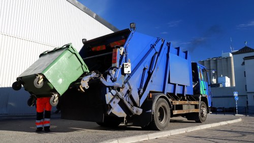 Construction site with proper waste removal in Hayes