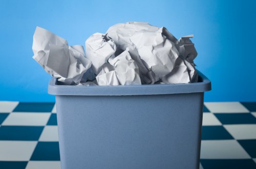 Professional waste removal team in action