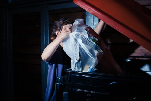 Garden waste removal service in action