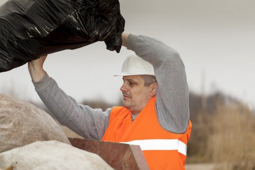 Innovative demolition waste removal equipment in action